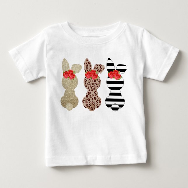 Niedlich OsterRabbit Trio Tshirt (Vorderseite)