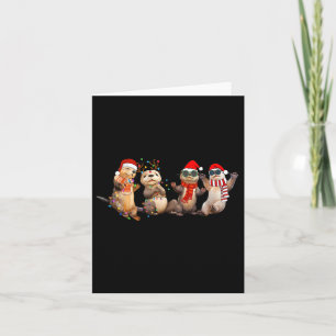 Niedlich Otter Christmas Pajama Funny Xmas Lights Karte