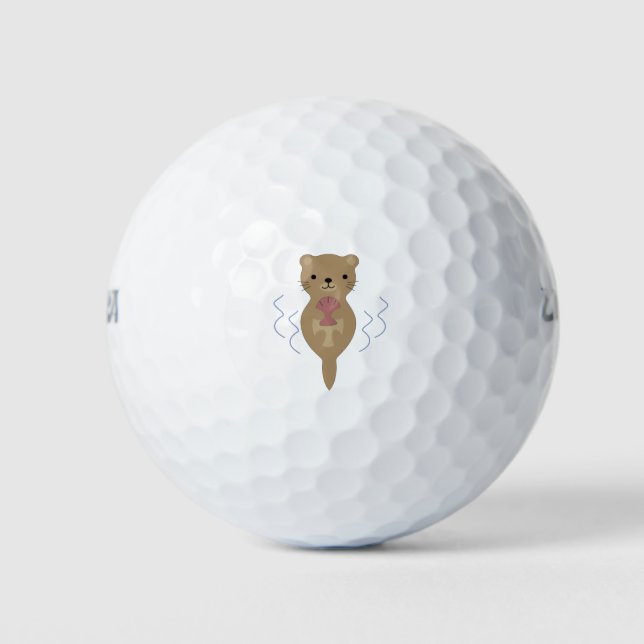 Niedlich Otter Golfball (Vorderseite)