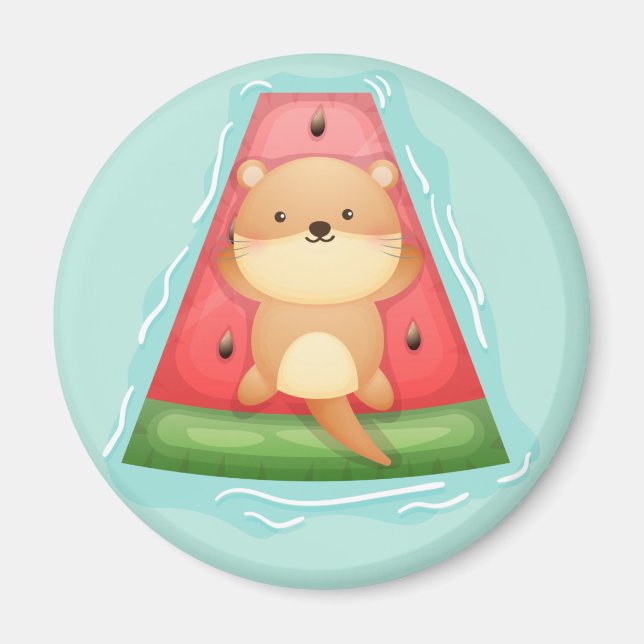 Niedlich Otter Magnet (Vorne)