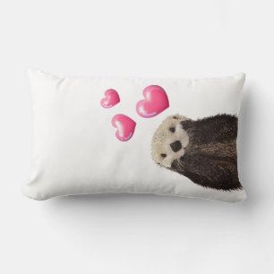 Niedlich Otter mit Liebe Herz Lendenkissen