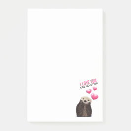 Niedlich Otter mit rosa Herzen Liebe Puppen Post-it Klebezettel