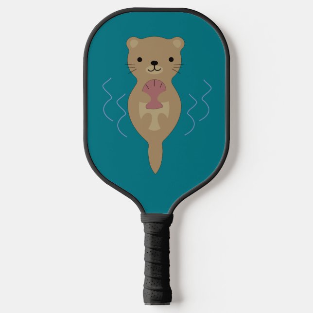 Niedlich Otter Pickleball Schläger (Vorderseite)