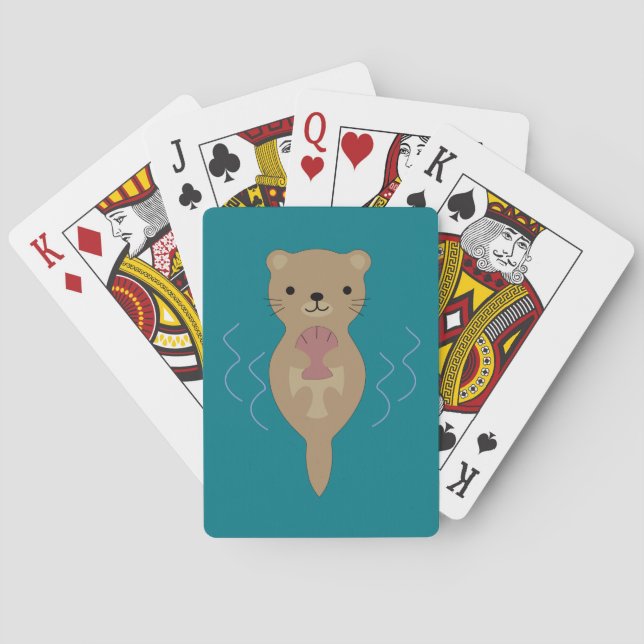 Niedlich Otter Spielkarten (Rückseite)