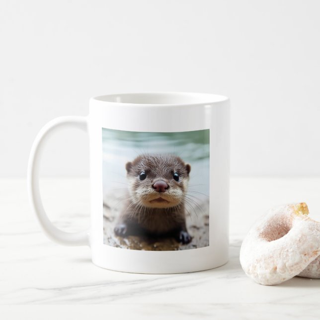 Niedlich Otter Tasse - Süße Tier Tasse (Mit Donut)