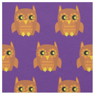 Niedlich Owl Bird Kid Baby Kinderzimmer Navy Lila Stoff