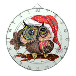 Niedlich Owl Christmas Dart Board Dartscheibe