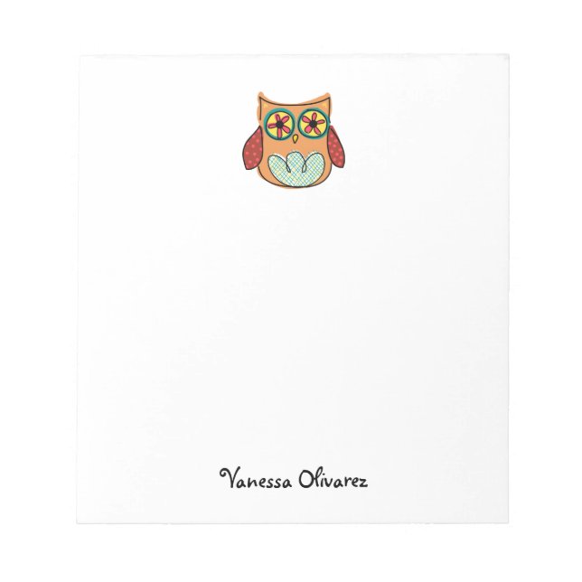 Niedlich Owl Custom Notepad Notizblock (Vorderseite)