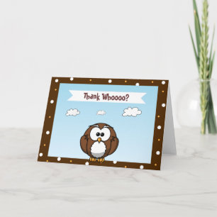 Niedlich Owl Dankeschön Karten