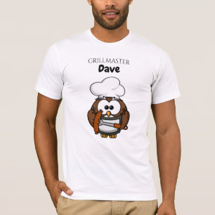 Niedlich Owl Grillmaster Personalisiert Mens TShir T-Shirt