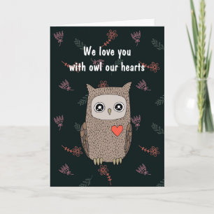 Niedlich Owl I Liebe Sie, Kawaii Owl Custom Valent Karte