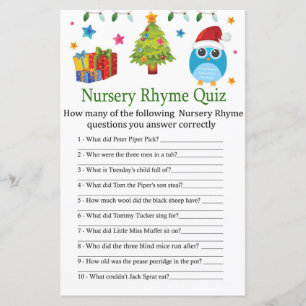 Niedlich Owl Kinderzimmer Rhyme Quiz Kinderduschen