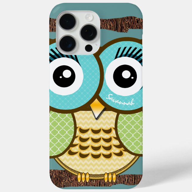 Niedlich Owl Moorish Zig Zag Muster Case-Mate iPhone Hülle (Rückseite)