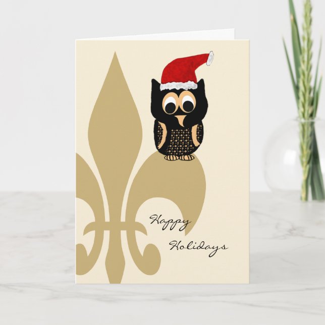 Niedlich Owl Santa Lilie Weihnachten (Vorderseite)