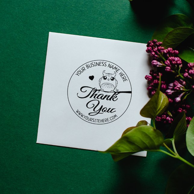 Niedlich Owl Vielen Dank Gummistempel (Von Creator hochgeladen)