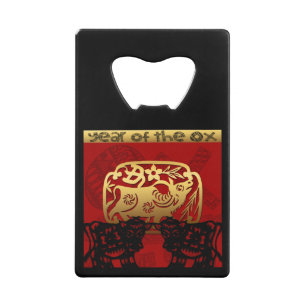 Niedlich Ox Chinese Year Zodiac Birthday SSBO Geldbeutel Flaschenöffner