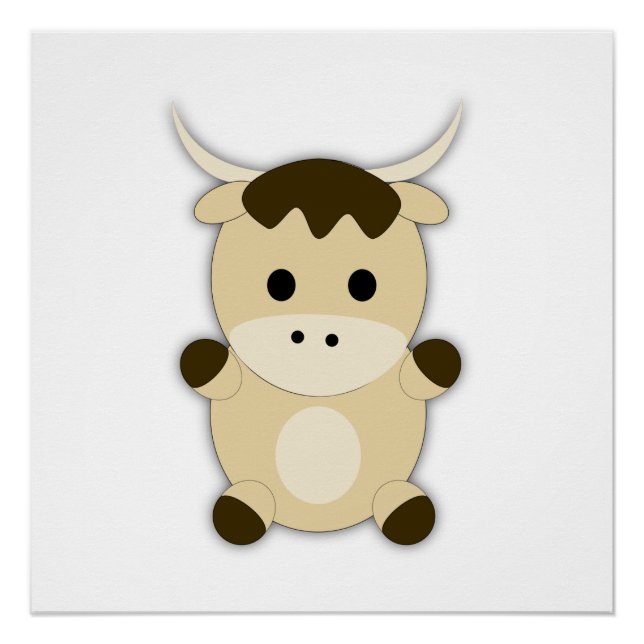 Niedlich Ox Poster (Vorderseite)