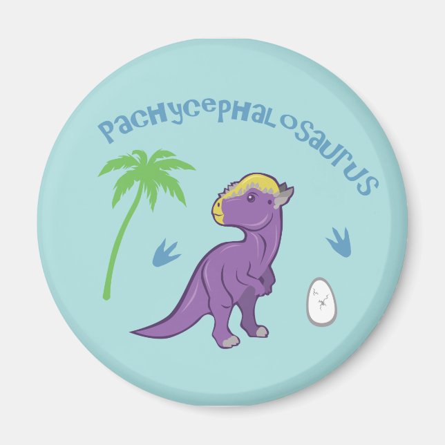 Niedlich Pachycephalosaurus Magnet (Vorne)