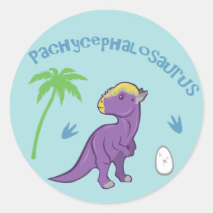 Niedlich Pachycephalosaurus Runder Aufkleber