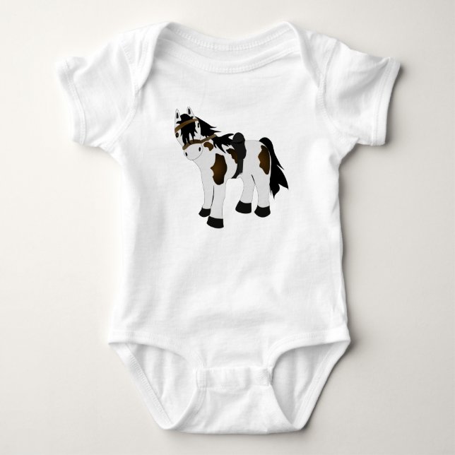 Niedlich Paint Pony Baby Strampler (Vorderseite)