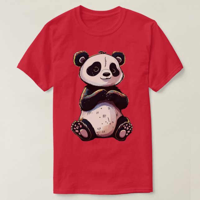 Niedlich Panda 1 T-Shirt (Design vorne)
