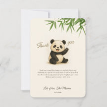 Niedlich Panda Baby Dusche Danke Karte