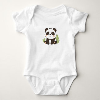 Niedlich Panda Baby Jersey Bodysuit Baby Strampler