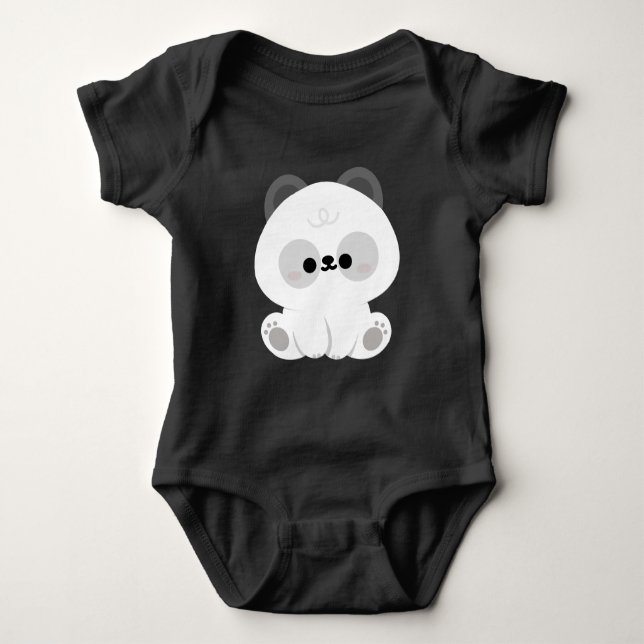 Niedlich Panda Baby Strampler (Vorderseite)