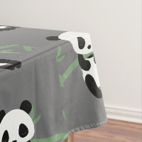 Niedlich Panda Bamboo Muster Grau
