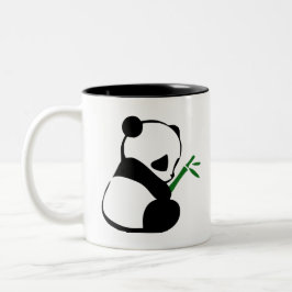 Niedlich Panda Bambus Zweifarbige Tasse