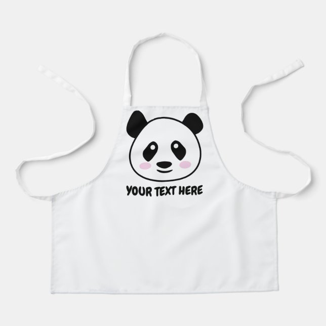 Niedlich Panda Bär Cartoon Kind kochen und backen Schürze (Vorderseite)