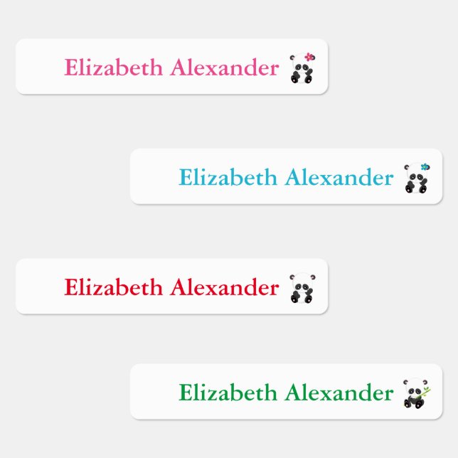 Niedlich Panda Bear Daycare Etiketten (Gruppe)