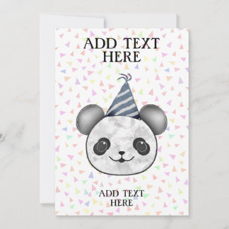 Niedlich Panda Bear Geburtstag Einladung