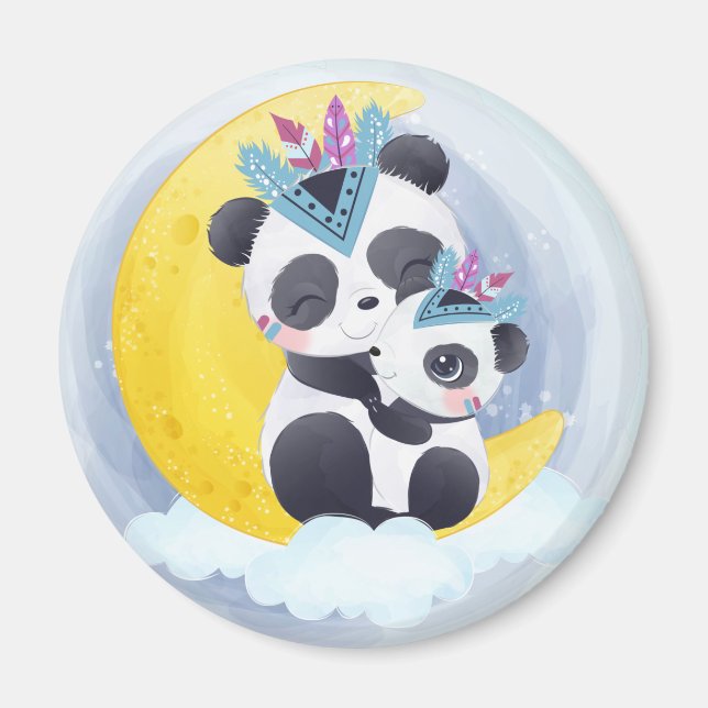 Niedlich Panda Bear Magnet (Vorne)