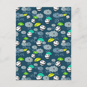 Niedlich Panda Bears Muster Postkarte