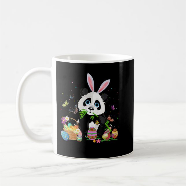 Niedlich Panda Bunny Egg Jagen farbenfrohe Ei Happ Kaffeetasse (Links)
