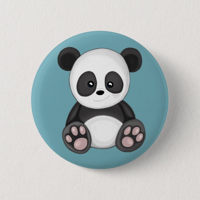 Niedlich Panda Button (Vorderseite)
