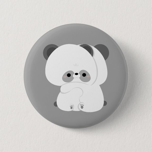 Niedlich Panda Couple Button (Vorderseite)