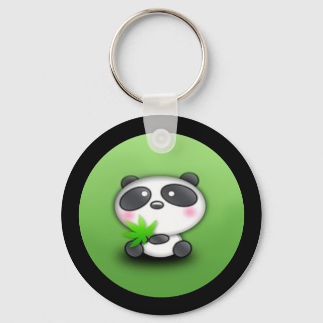 Niedlich Panda Cub Schlüsselanhänger (Vorderseite)