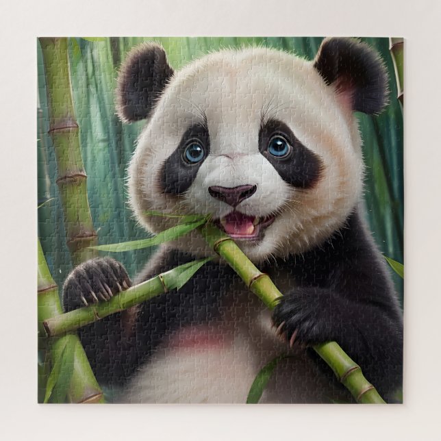 Niedlich Panda Eating Bamboo (Vertikal)