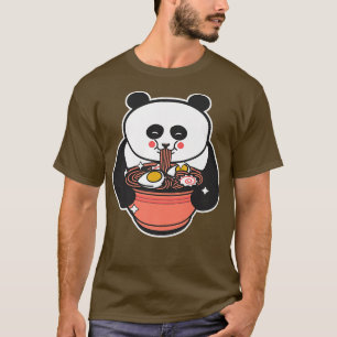 Niedlich Panda Eating Ramen Noodles Kawaii Japanis T-Shirt