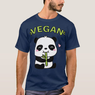Niedlich Panda Essen Bamboo Shoot Vegan T-Shirt