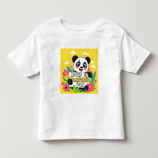 Niedlich Panda "Habe einen Pandastic Day" Kleinkind T-shirt (Vorderseite)