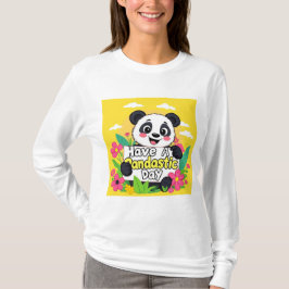Niedlich Panda "Habe einen Pandastic Day" T-Shirt