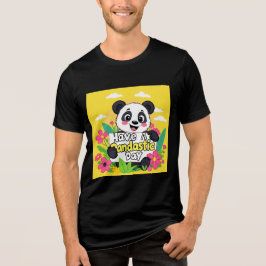 Niedlich Panda "Habe einen Pandastic Day" Tri-Blend Shirt
