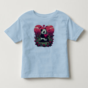 Niedlich Panda Holding Heart - Valentinstag Gesche Kleinkind T-shirt
