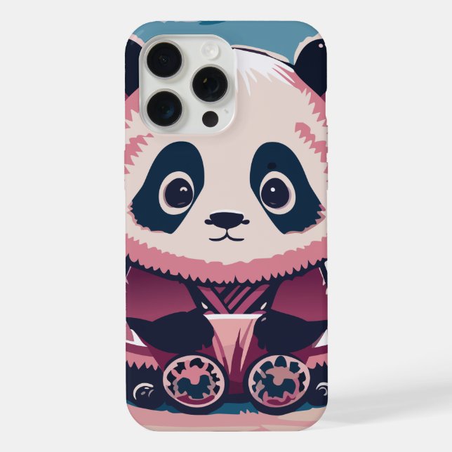 Niedlich Panda iPhone 15 Pro Max Hülle (Rückseite)