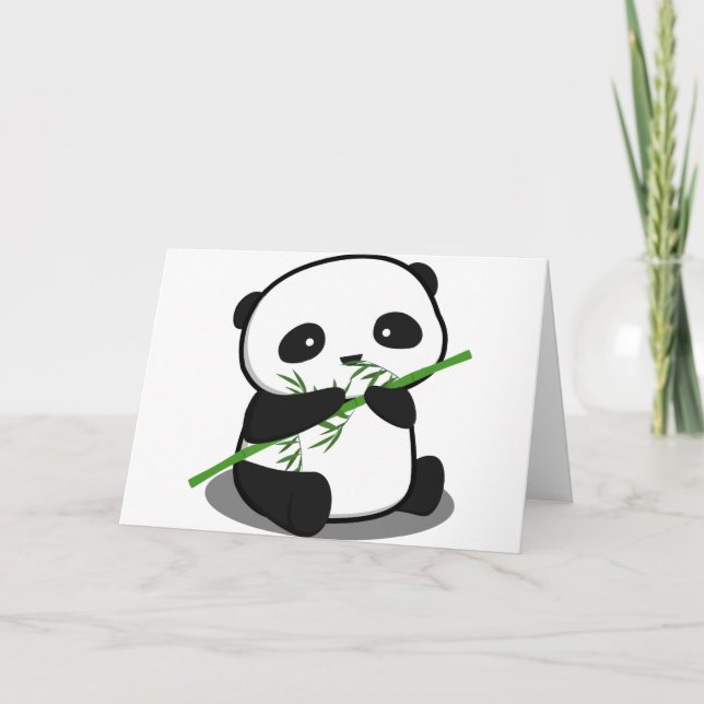 Niedlich Panda Karte (Vorderseite)