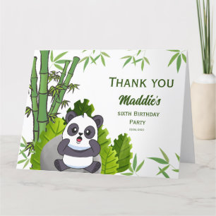 Niedlich Panda Kiddie Birthday Dankeskarte