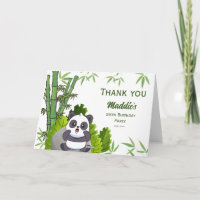 Niedlich Panda Kiddie Geburtstag Dankeschön Karte